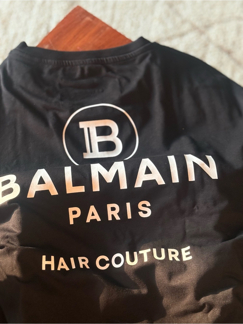 Balmain Paris Hair Couture Professional Stylist Logo T-Shirt Black M BNIB